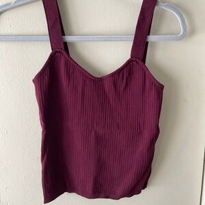 Mango Burgundy Camisole Top